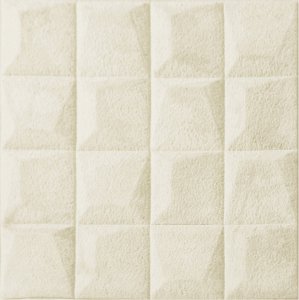 Samolepicí 3D dekorace ze sametu, veluru, béžové čtverce, rozměr 34 cm x 34 cm x 4-7 mm / obklad na stěnu VEL901