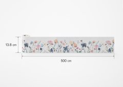 Samolepicí bordura barevné květy (5 m x 13,8 cm) / Dekorativní samolepicí bordury AG Design WB8253