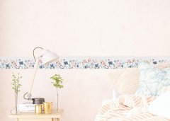 Samolepicí bordura barevné květy (5 m x 13,8 cm) / Dekorativní samolepicí bordury AG Design WB8253