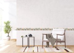 Samolepicí bordura barevné květy (5 m x 13,8 cm) / Dekorativní samolepicí bordury AG Design WB8255