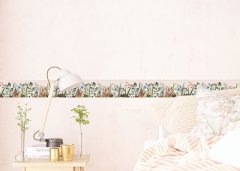 Samolepicí bordura barevné květy (5 m x 13,8 cm) / Dekorativní samolepicí bordury AG Design WB8255