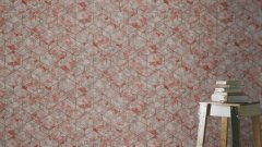 Tapeta grafický motiv, podklad motiv beton, stěrka, barvy šedá, oranžová, strukturální vliesové tapeta z kolekce Andy Wand od výrobce Rasch