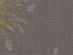 Květy, listy, barvy černá, hnědá, žlutá, strukturální vliesová tapeta z kolekce Andy Wand od výrobce Rasch