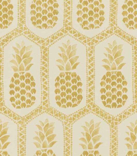 Vliesová tapeta Barbara Becker 862102 zlatá, ananas, mozaika  / Tapety na zeď b.b home passion VI (0,53 x 10,05 m) Rasch