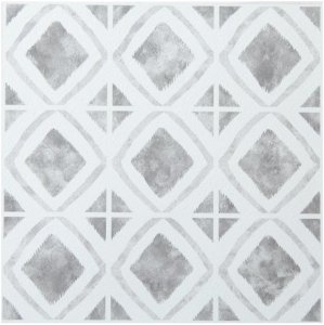 Samolepicí podlahové čtverce PVC dlažba šedo-bílý ornament (30,5 x 30,5 cm) 2747001/ samolepící vinylové podlahy - PVC dlaždice  274-7001 d-c-fix floor