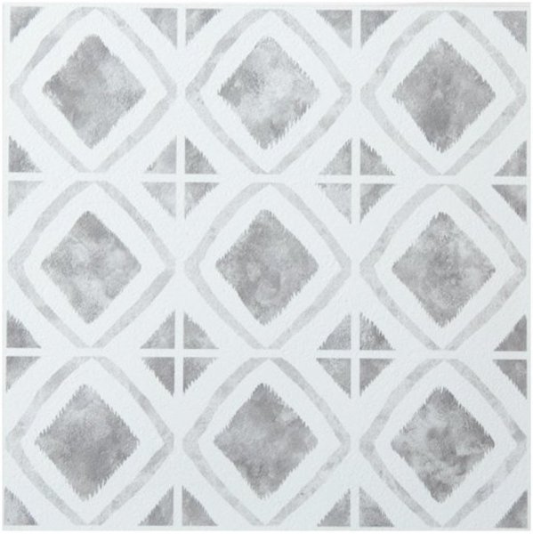 Samolepicí podlahové čtverce PVC dlažba šedo-bílý ornament (30,5 x 30,5 cm) 2747001/ samolepící vinylové podlahy - PVC dlaždice  274-7001 d-c-fix floor