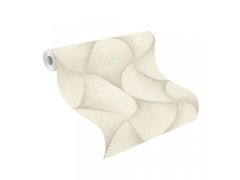 3D vliesová tapeta krémová, geometrická 608229 / Tapety na zeď Sky Lounge (0,53 x 10,05 m) Rasch
