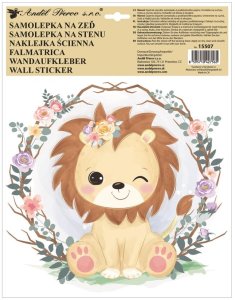 Samolepicí dekorace pro děti Lev (30 × 42 cm) / Dětská samolepka na stěnu 15507 Room Decor