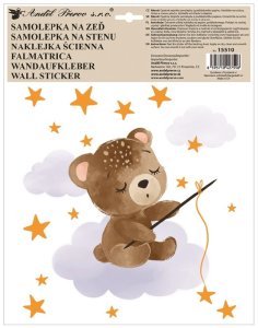 Samolepicí dekorace pro děti Medvídek (30 × 42 cm) / Dětská samolepka na stěnu 15510 Room Decor