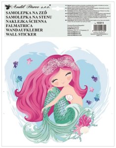 Samolepicí dekorace pro děti Mořská panna (30 × 42 cm) / Dětská samolepka na stěnu 15511 Room Decor