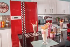 Červená lesklá samolepicí fólie - omyvatelná samolepicí tapeta v šířce 45 cm, cena za 1 běžný metr - značková samolepicí fólie D-C-FIX