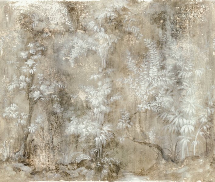 Vliesová fototapeta béžová, květinový vzor 3,18 x 2,70 m / Vliesový tapetový panel 35095 City Romance