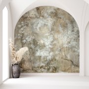 Vliesová fototapeta béžová, květinový vzor 3,18 x 2,70 m / Vliesový tapetový panel 35095 City Romance