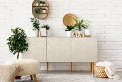 Samolepicí tapeta kusovka - béžové listy - Blado v šířce 45 cm a délce 2 m - značkové samolepící fólie d-c-fix