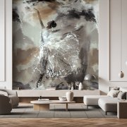 Vliesová fototapeta béžová, malovaná baletka 2,12 x 2,70 m / Vliesový tapetový panel 35097 City Romance