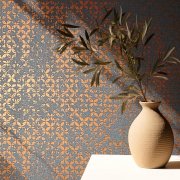 Vliesová tapeta retro, grafická, bronzová, černá 0,53 x 10,05 m / Tapety na zeď City Romance 35119 Marburg