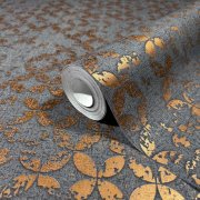 Vliesová tapeta retro, grafická, bronzová, černá 0,53 x 10,05 m / Tapety na zeď City Romance 35119 Marburg