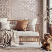 Vliesová tapeta retro, grafická, oranžová, stříbrná 0,53 x 10,05 m / Tapety na zeď City Romance 35120 Marburg