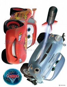 Samolepky na zeď Disney  Cars 2 AGF00885 (65 x 85 cm) AG Design