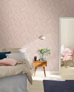 Vliesová tapeta růžová, listy (0,53 x 10,05 m) / Vliesové tapety na zeď Farm Living 709544 Rasch