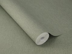 Vliesová tapeta zelená, drobný textilní vzor (0,53 x 10,05 m) / Vliesové tapety na zeď Farm Living 709643 Rasch