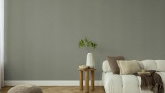 Vliesová tapeta zelená, drobný textilní vzor (0,53 x 10,05 m) / Vliesové tapety na zeď Farm Living 709643 Rasch