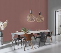 Vliesová tapeta červená - bordó, drobný textilní vzor (0,53 x 10,05 m) / Vliesové tapety na zeď Farm Living 709797 Rasch