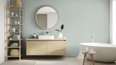 Vliesová tapeta modrá, drobný textilní vzor (0,53 x 10,05 m) / Vliesové tapety na zeď Farm Living 709810 Rasch