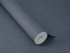 Vliesová tapeta tmavě modrá, drobný textilní vzor (0,53 x 10,05 m) / Vliesové tapety na zeď Farm Living 709834 Rasch