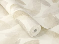 Vliesová tapeta béžové, šedé listy (0,53 x 10,05 m) / Vliesové tapety na zeď Liverna 416336 Rasch
