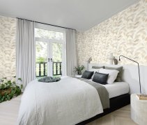 Vliesová tapeta béžové, šedé listy (0,53 x 10,05 m) / Vliesové tapety na zeď Liverna 416336 Rasch