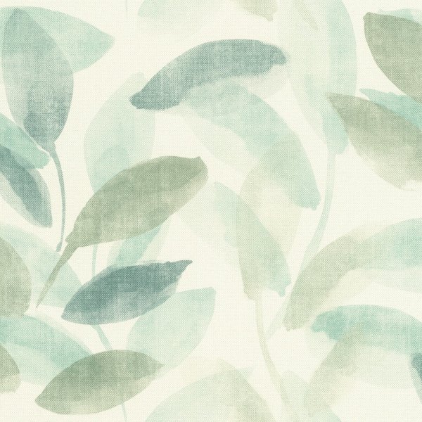 Vliesová tapeta zelené, šedé listy (0,53 x 10,05 m) / Vliesové tapety na zeď Liverna 416343 Rasch