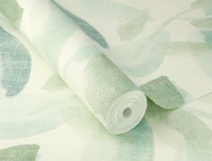 Vliesová tapeta zelené, šedé listy (0,53 x 10,05 m) / Vliesové tapety na zeď Liverna 416343 Rasch