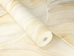 Vliesová tapeta žlutá, hnědá, šedá vlnky (0,53 x 10,05 m) / Vliesové tapety na zeď Liverna 416503 Rasch