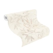 Vliesová tapeta béžové a šedé listy (0,53 x 10,05 m) / Vliesové tapety na zeď Liverna 417333 Rasch