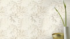 Vliesová tapeta béžové a šedé listy (0,53 x 10,05 m) / Vliesové tapety na zeď Liverna 417333 Rasch