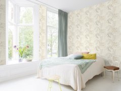 Vliesová tapeta béžové a šedé listy (0,53 x 10,05 m) / Vliesové tapety na zeď Liverna 417333 Rasch