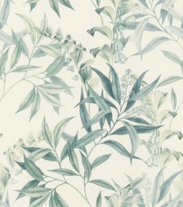 Vliesová tapeta zelené listy (0,53 x 10,05 m) / Vliesové tapety na zeď Liverna 417340 Rasch