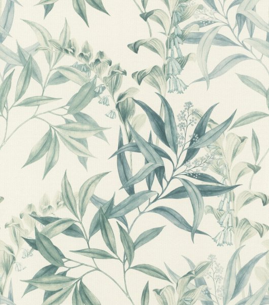 Vliesová tapeta zelené listy (0,53 x 10,05 m) / Vliesové tapety na zeď Liverna 417340 Rasch