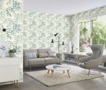 Vliesová tapeta zelené listy (0,53 x 10,05 m) / Vliesové tapety na zeď Liverna 417340 Rasch