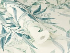 Vliesová tapeta zelené listy (0,53 x 10,05 m) / Vliesové tapety na zeď Liverna 417340 Rasch