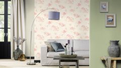 Vliesová tapeta zelená, lněná textura (0,53 x 10,05 m) / Vliesové tapety na zeď Liverna 423938 Rasch