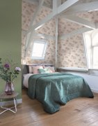 Vliesová tapeta zelená, lněná textura (0,53 x 10,05 m) / Vliesové tapety na zeď Liverna 423938 Rasch