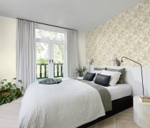 Vliesová tapeta krémová, lněná textura (0,53 x 10,05 m) / Vliesové tapety na zeď Liverna 424034 Rasch