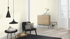 Vliesová tapeta krémová, lněná textura (0,53 x 10,05 m) / Vliesové tapety na zeď Liverna 424034 Rasch