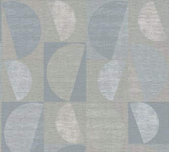 Vliesová tapeta geometrický vzor, béžová, modrá, šedá 663-01 / Tapety na zeď Balade 376081 (0,53 x 10,05 m) Dekens