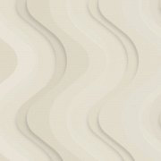 Vlnky - grafická vliesová tapeta na zeď geometrický vzor, barvy béžová, šedá, bílá. Elegantní vliesová tapeta z kolekce Balade značky Dekens