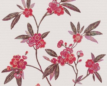 Vliesová tapeta 374723 červené květy / Tapety na zeď 37472-3 Asian Fusion (0,53 x 10,05 m) A.S.Création