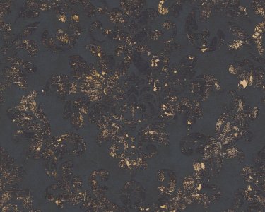 Vliesová tapeta barokní styl, černá, zlatá, metalická 374132 / Tapety na zeď 37413-2 New Studio 2.0 (0,53 x 10,05 m) A.S.Création