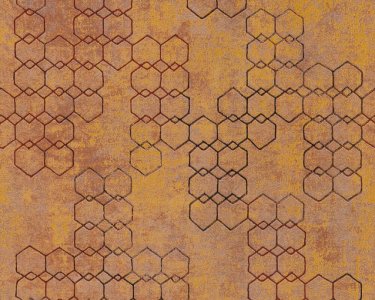 Vliesová tapeta 374243 grafická - hnědá, oranžová, měděná, zlatá, metalická / Tapety na zeď 37424-3 New Walls (0,53 x 10,05 m) A.S.Création